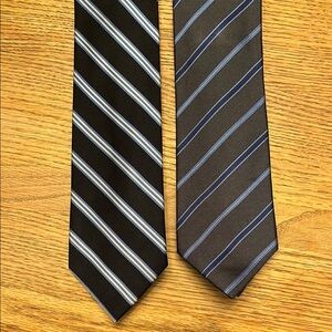 2 100% Silk Handmade Ties